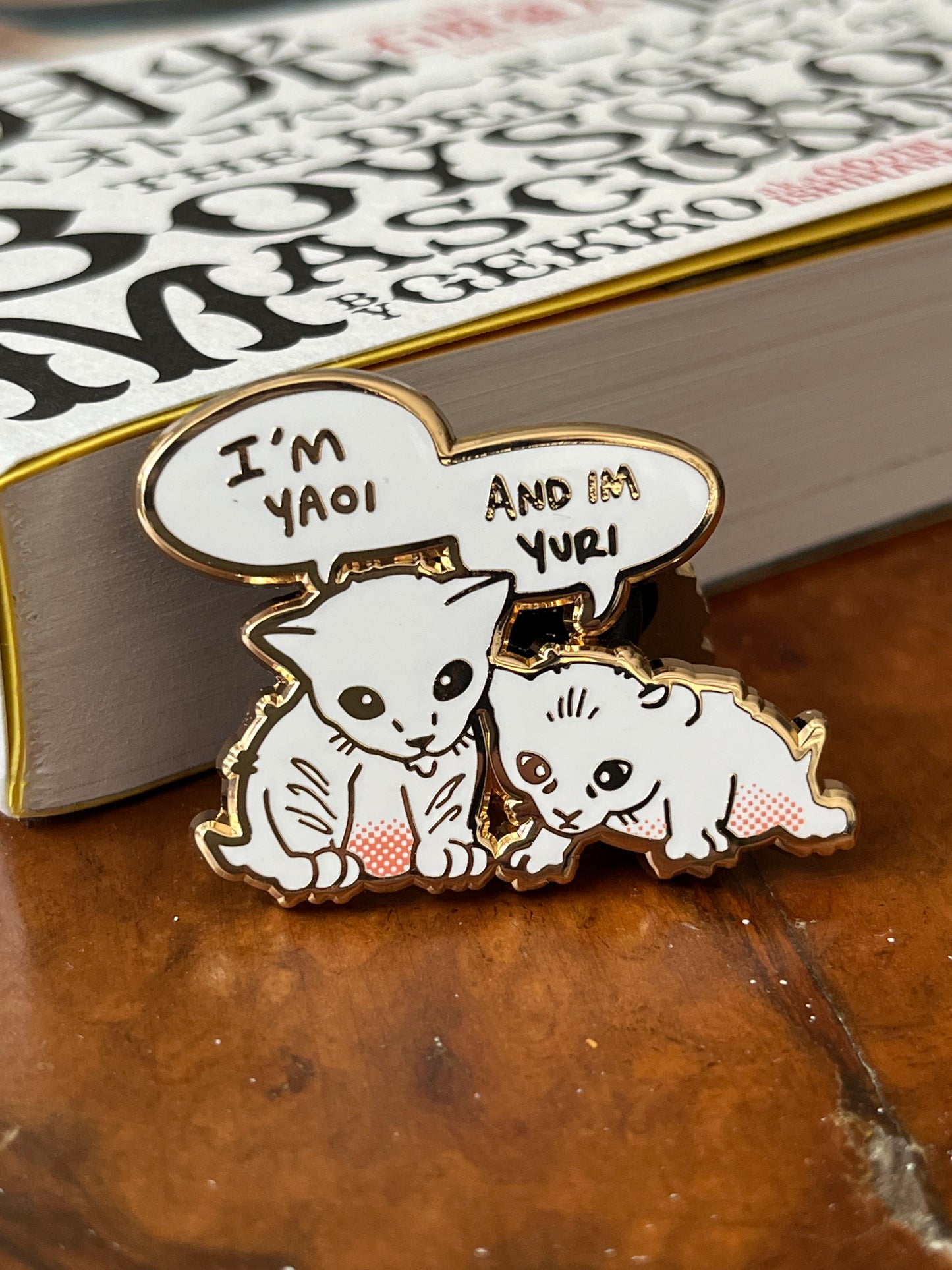yaoi yuri kitten hard enamel pin