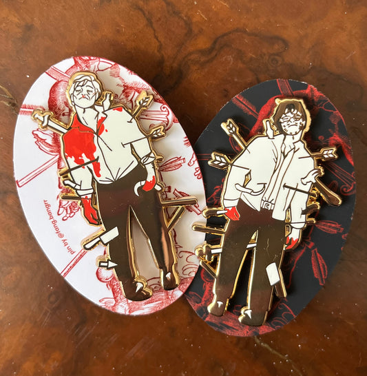Hannibal wound man enamel pins