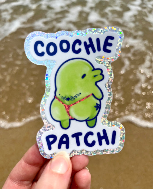 coochiepatchi glitter vinyl sticker