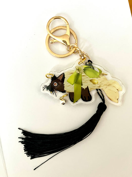 lucky catfish acrylic keychain charm