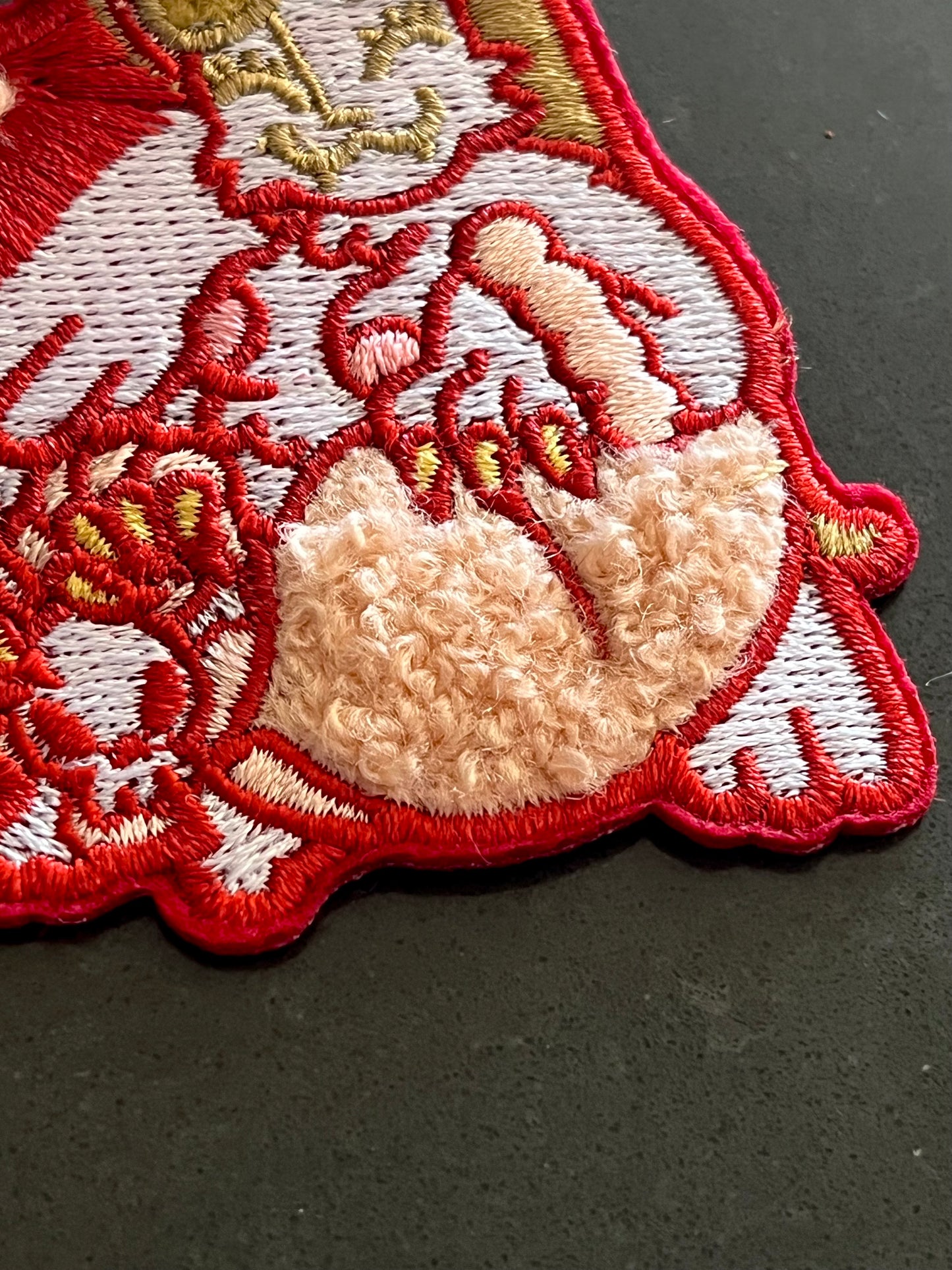 embroidered sphinx girl keychain