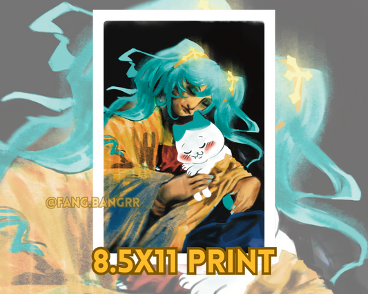 mother miku hachiware art print 8.5x11