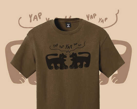 yap cats screenprinted tshirt (OVERSIZED UNISEX FIT)
