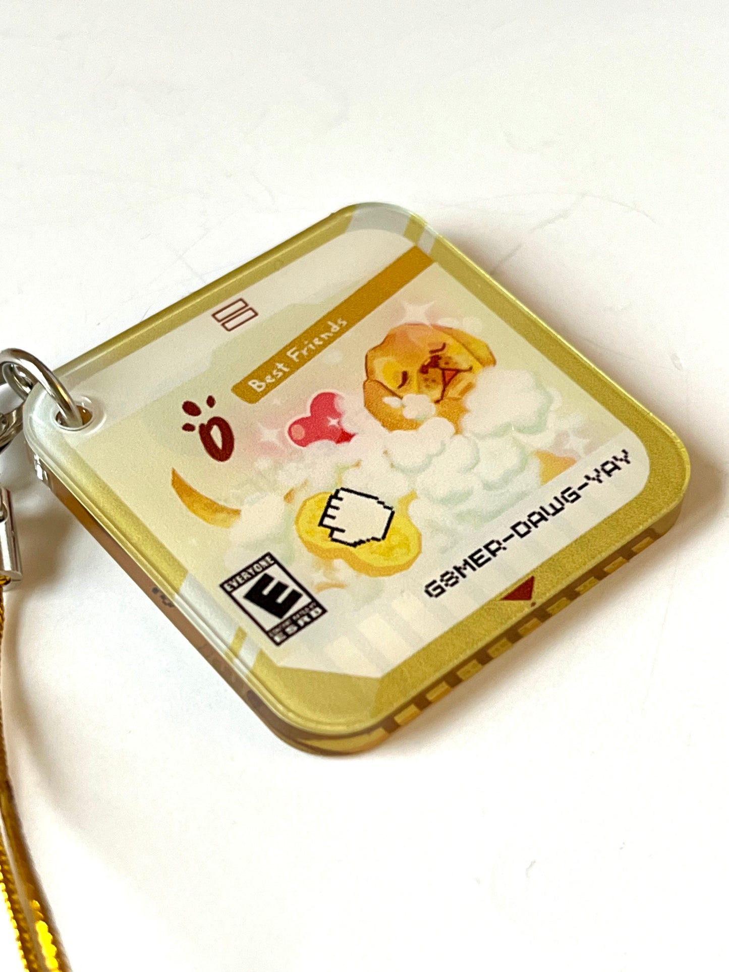 dog game cartridge phone charm