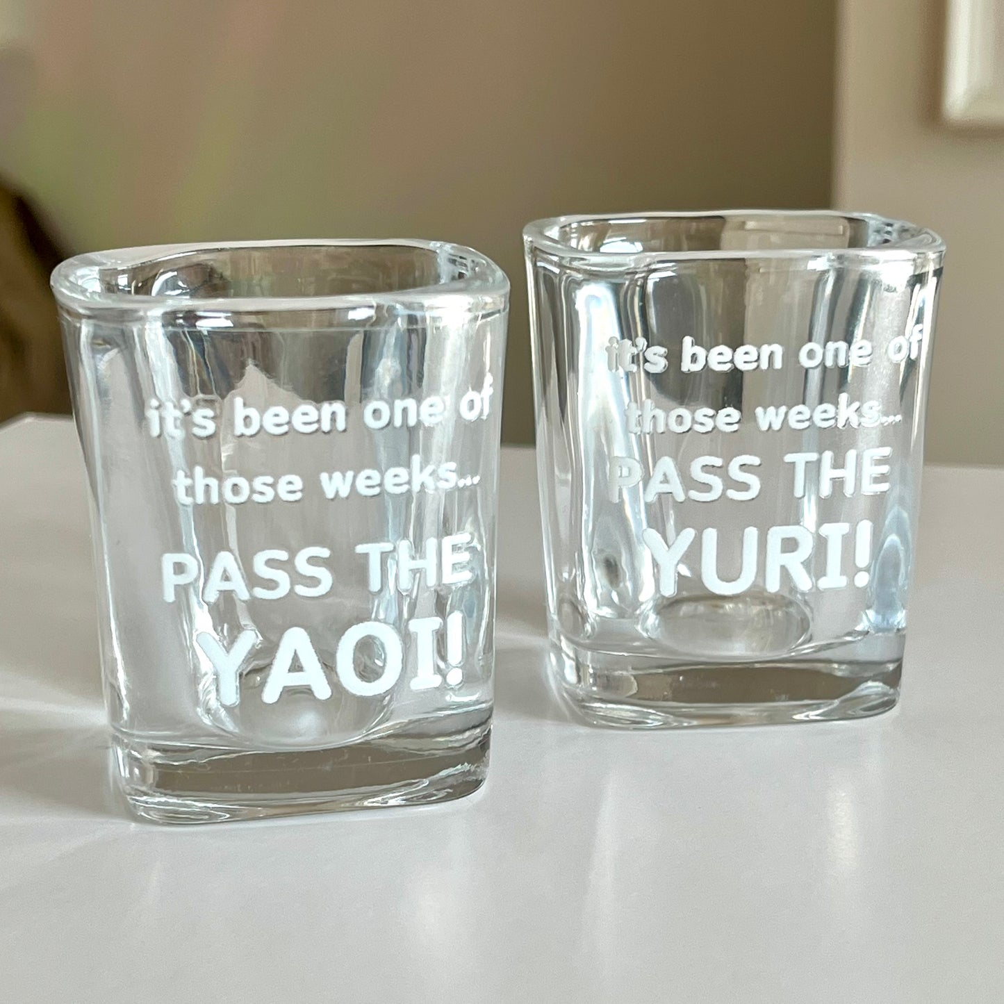 pass the yaoi yuri shot glass