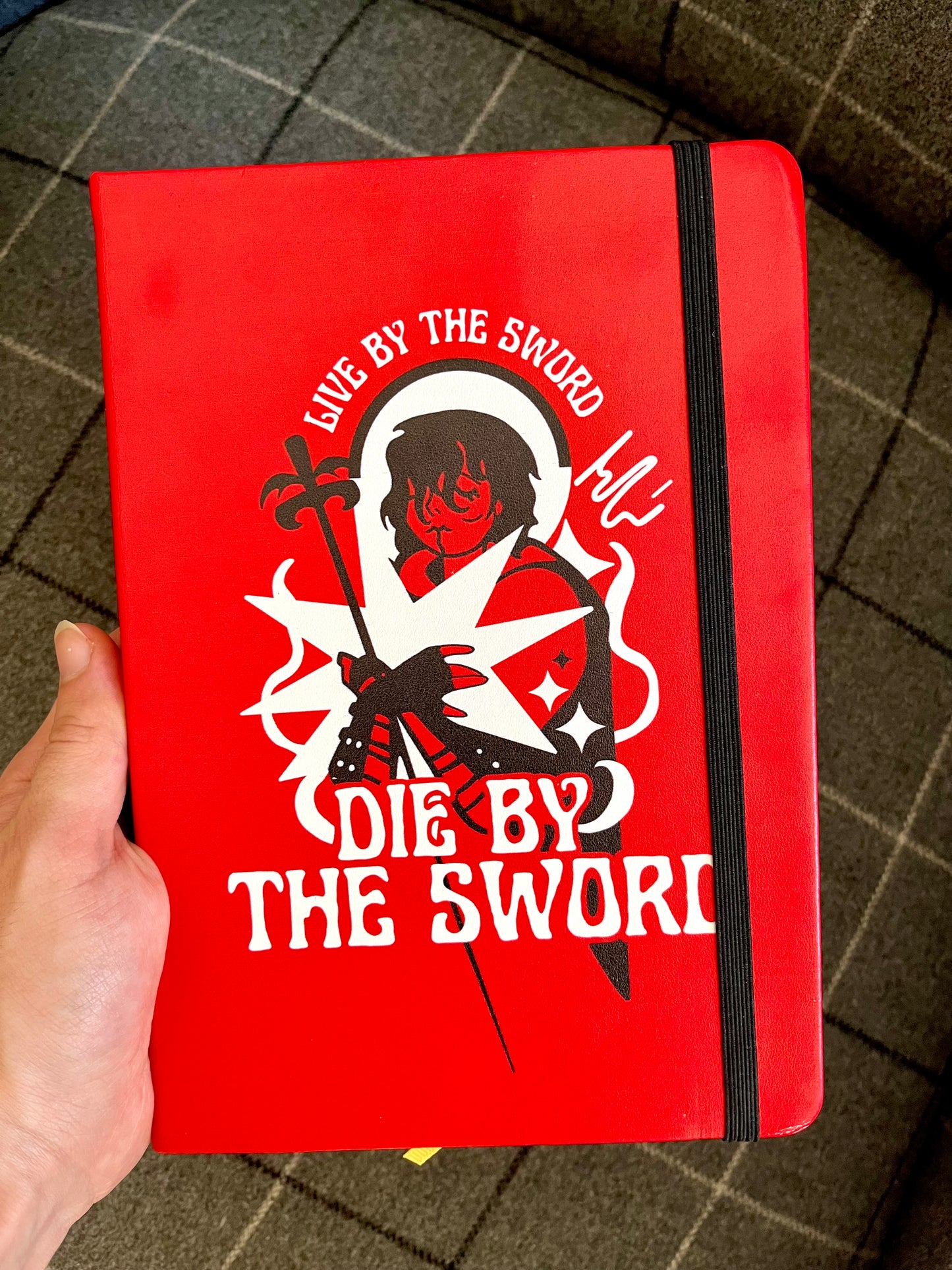 live by the sword A5 foil edge journal sketchbook