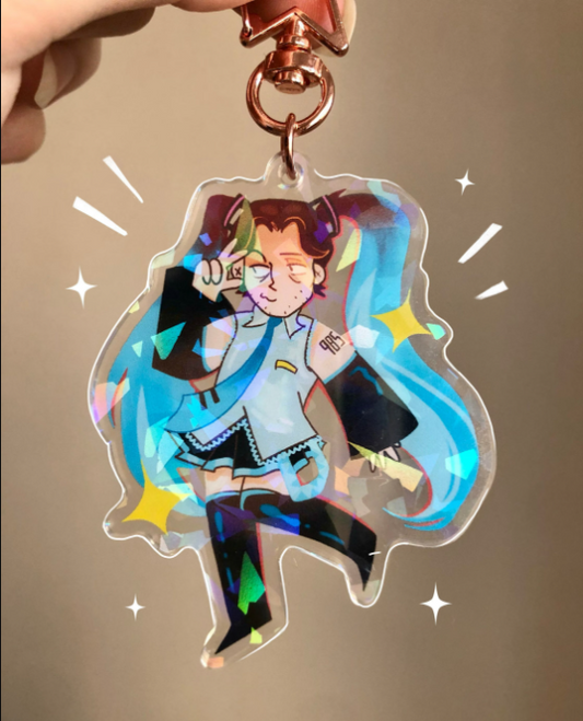 Jerma Jermiku holographic keychain