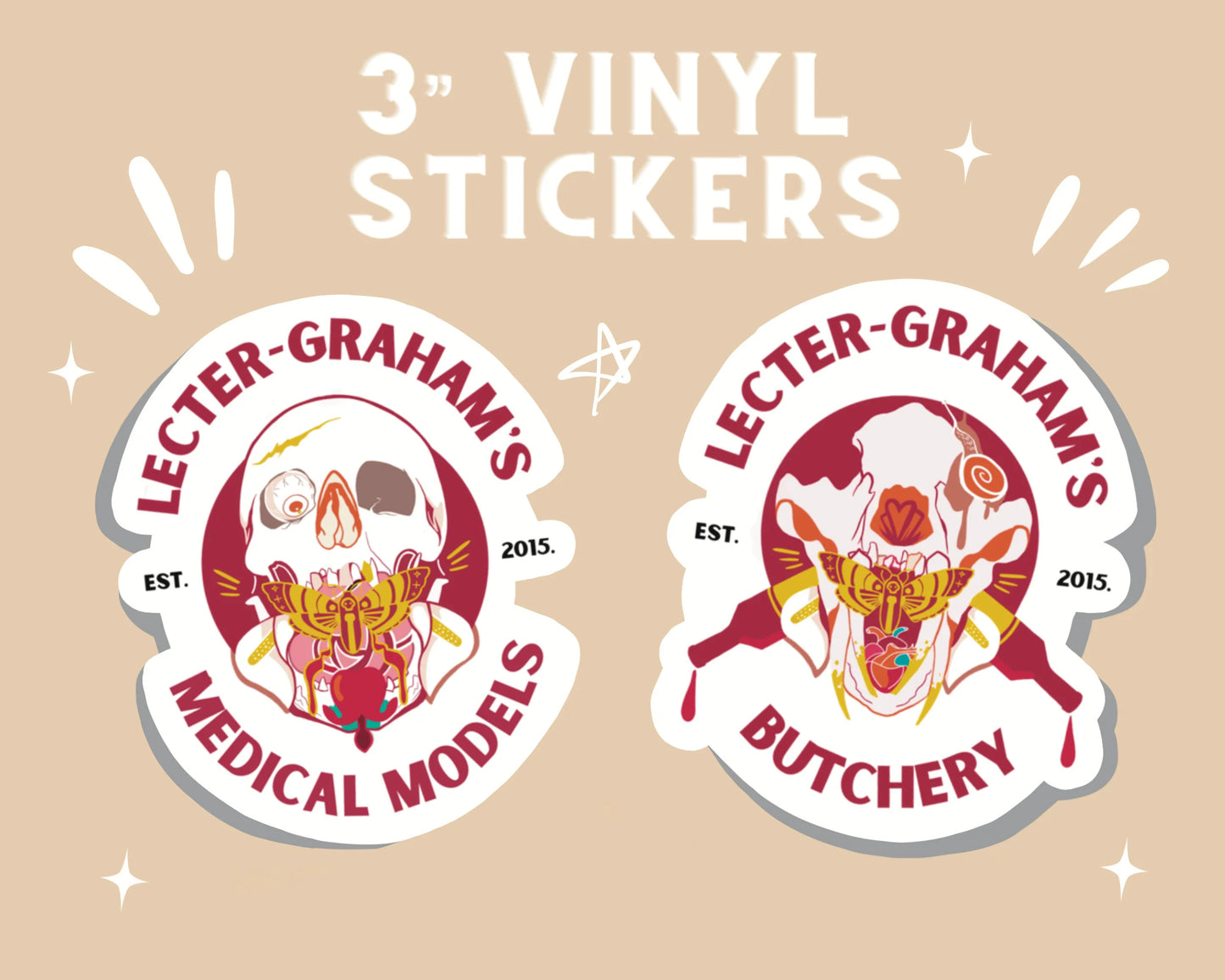 Lecter-Graham Hannibal Vinyl Stickers