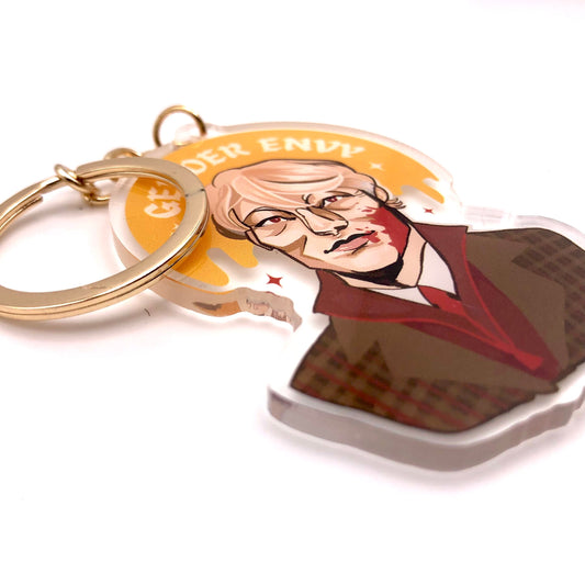 Hannibal Lecter 'gender envy' acrylic charm keychain