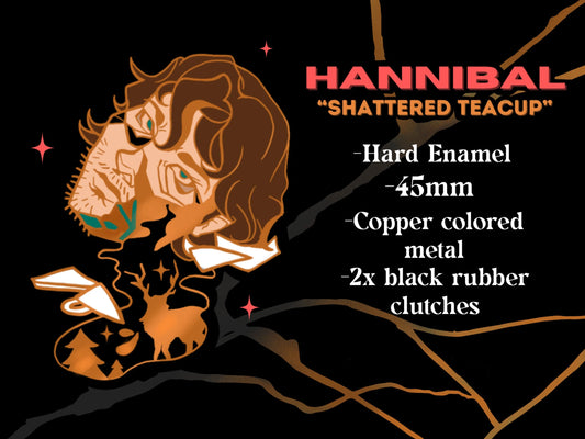 Will Graham 'shattered teacup' Enamel Pin