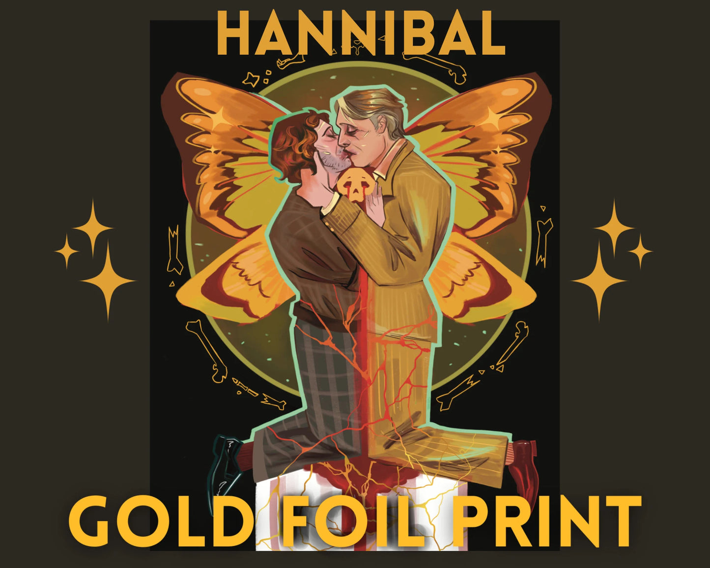 Hannigram Gold Foil Art Print