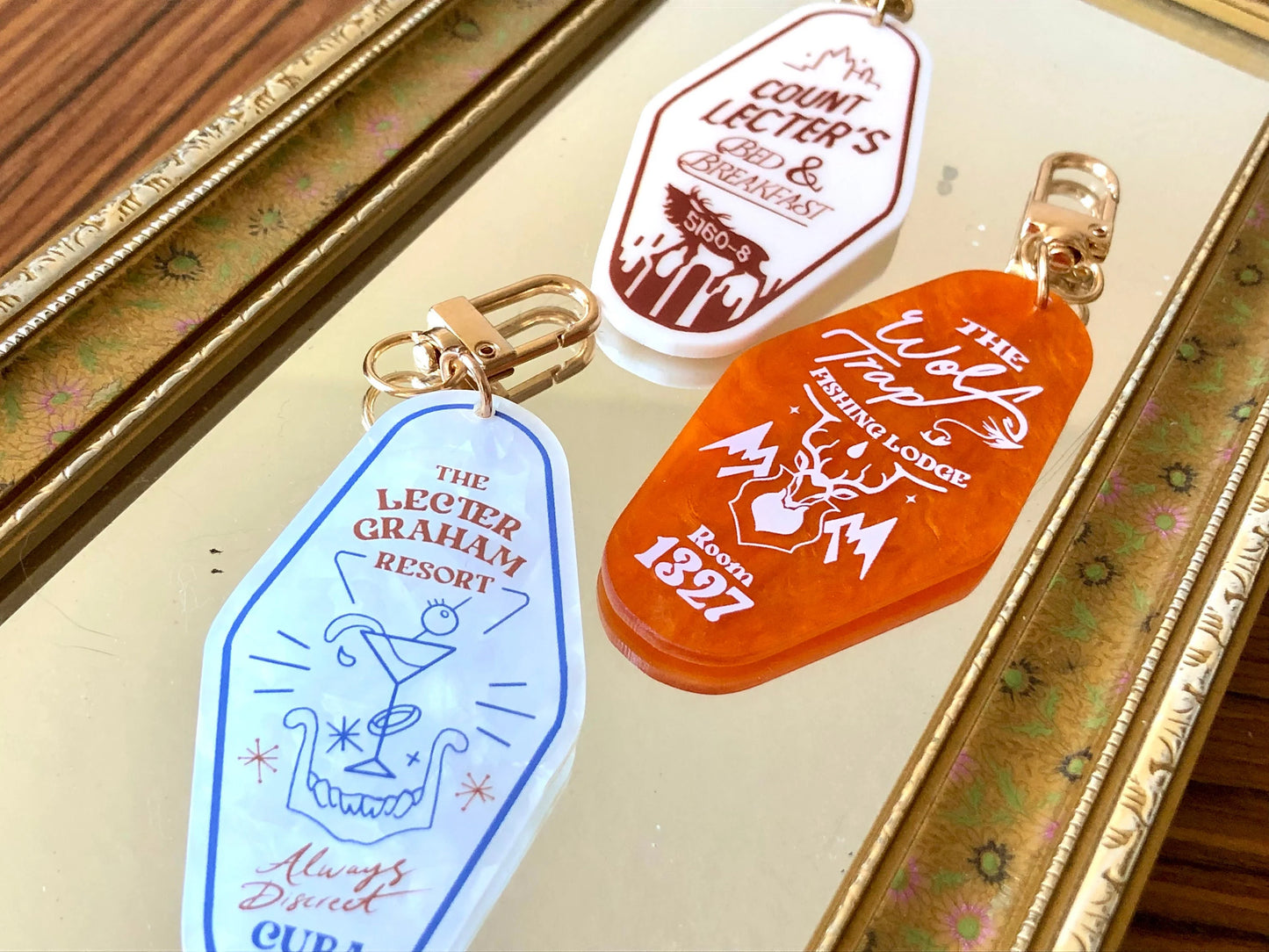 Hannibal vintage hotel keychains