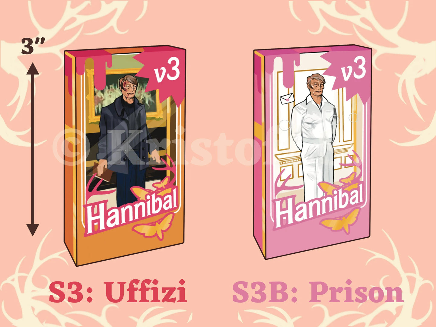 Hannibal + Will doll acrylic keychains