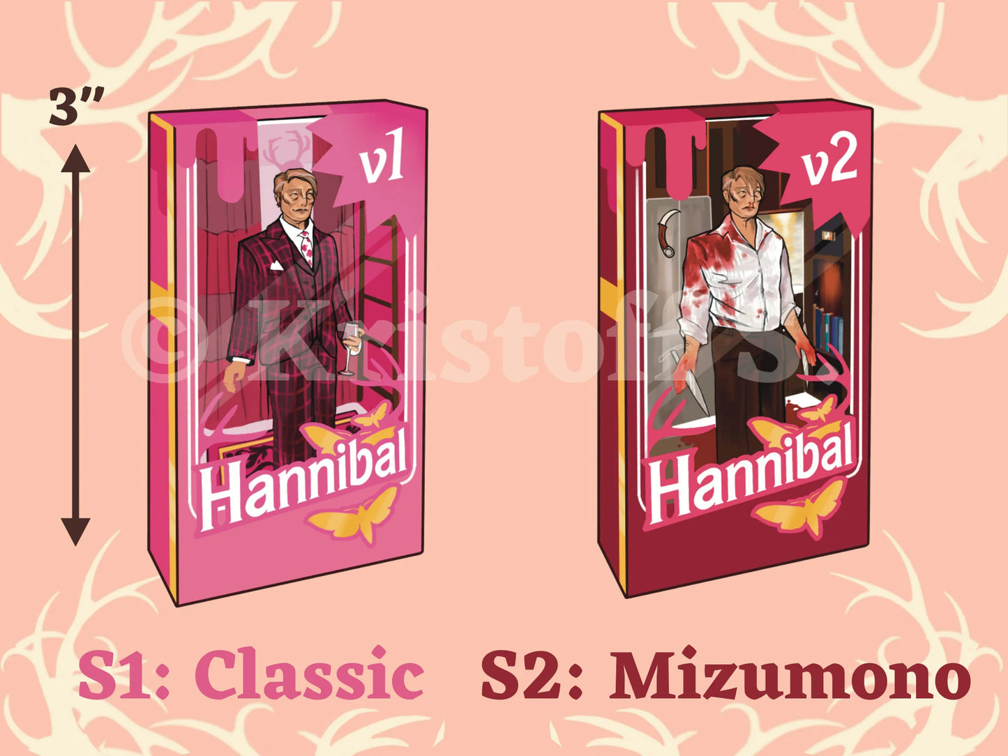 Hannibal + Will doll acrylic keychains