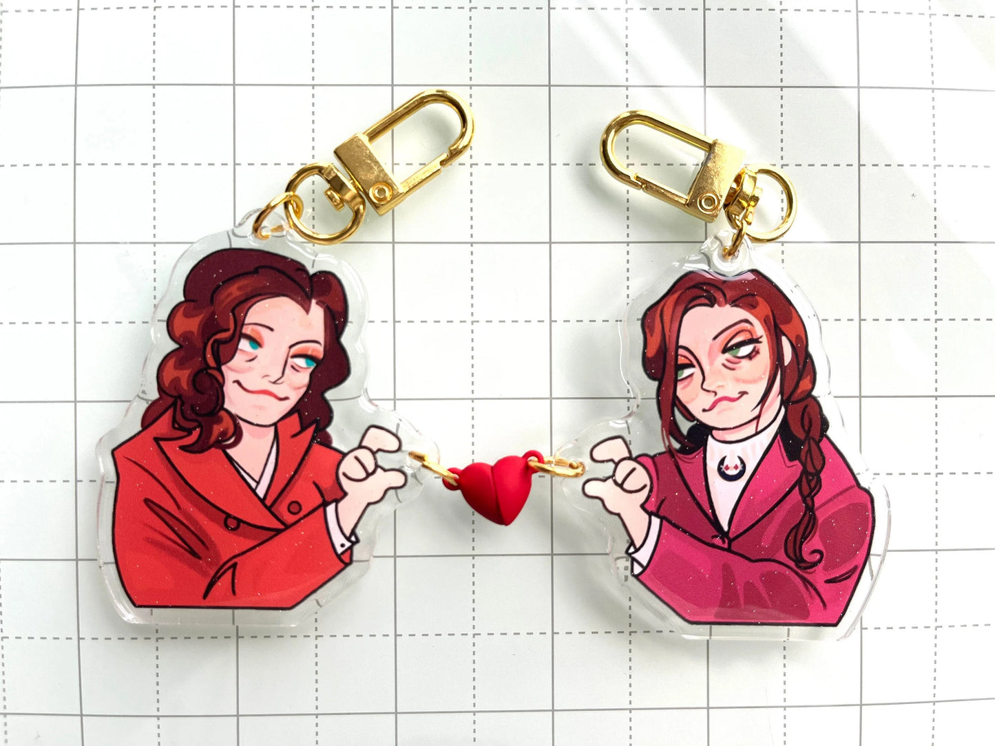 Margot + Alana magnet keychain set