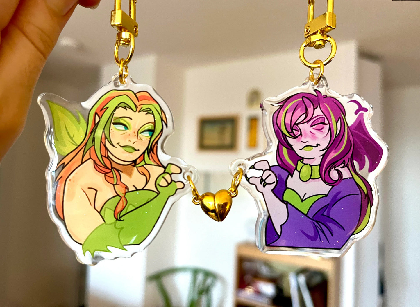 Neo Faeries magnetic clasp keychains