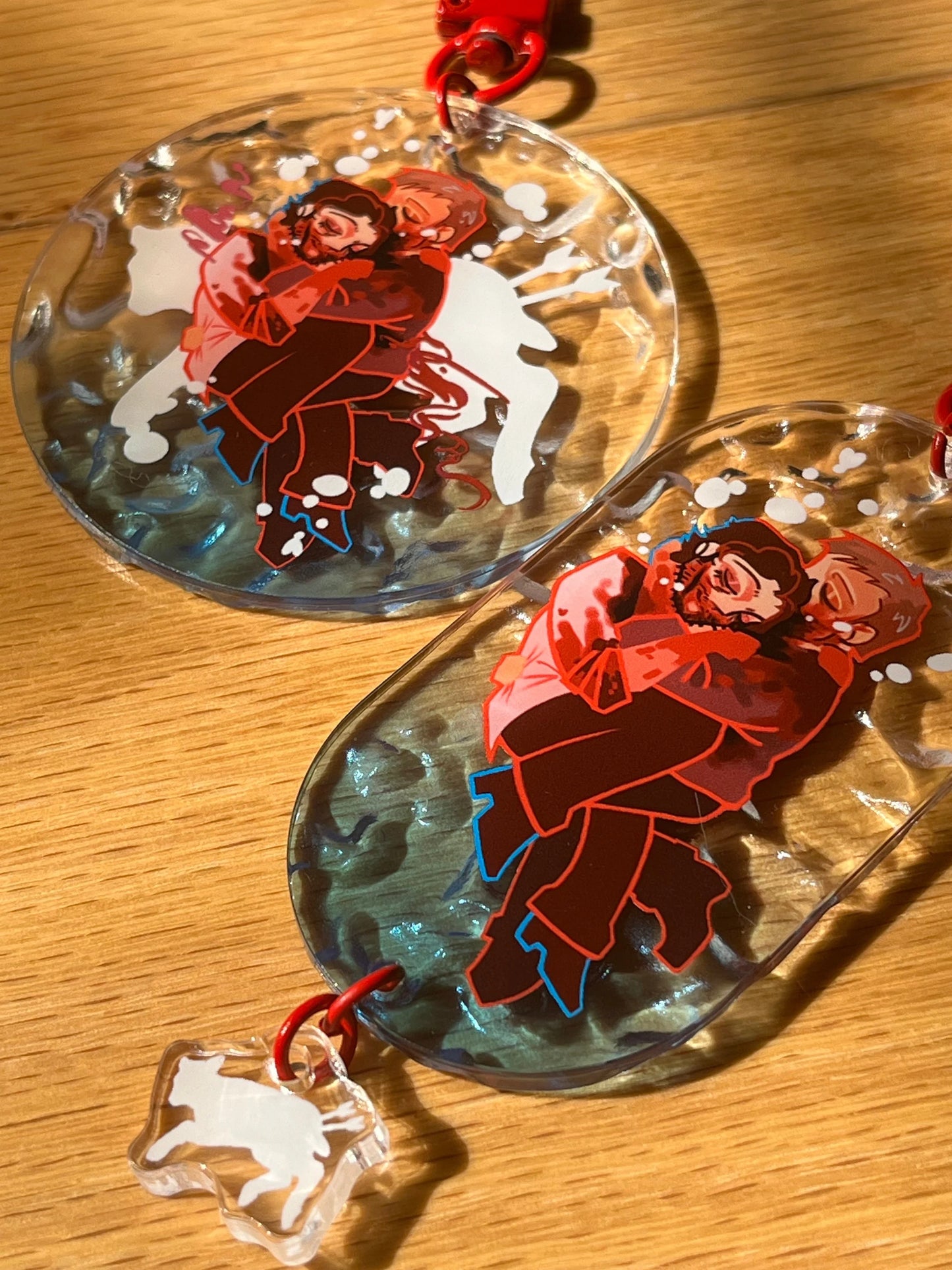 Hannibal ripple texture keychains