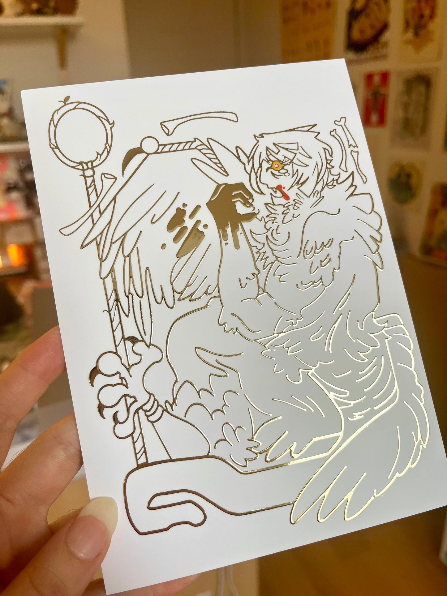 Chimera Falin | raised gold foil 5x7 print