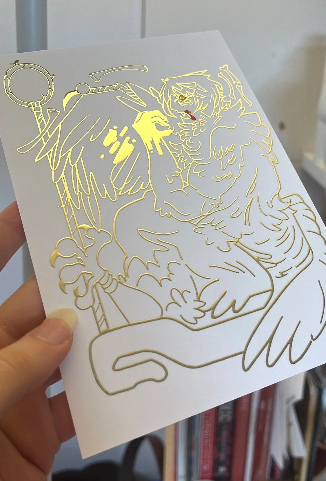 Chimera Falin | raised gold foil 5x7 print