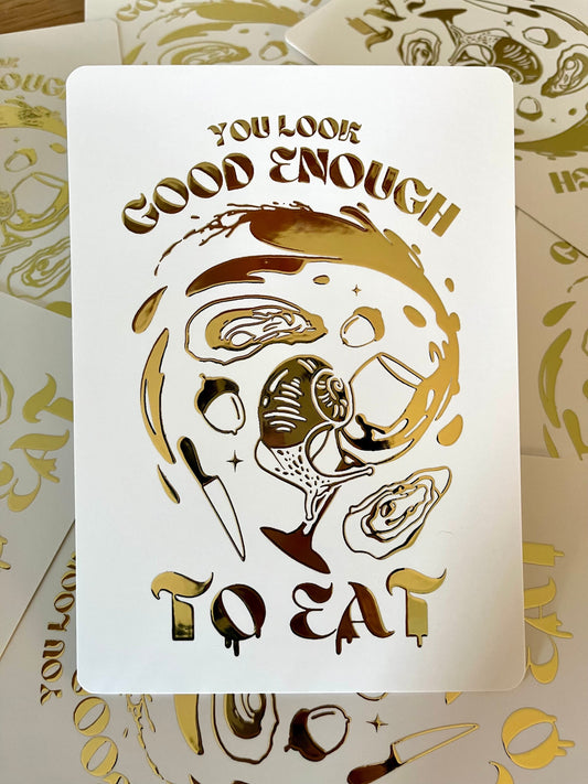 Hannibal | raised gold foil 5x7 valentines print