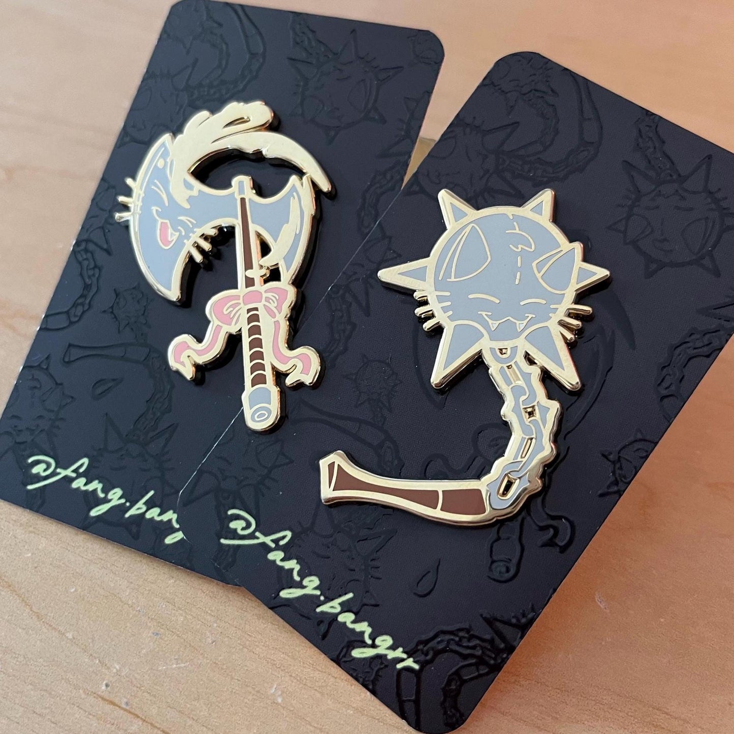 cute weapons hard enamel pins