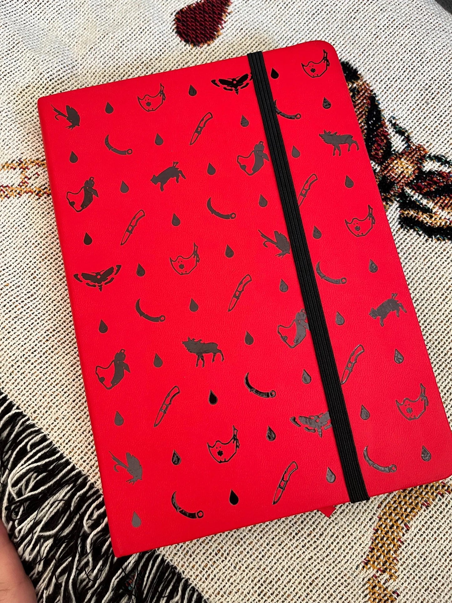 A5 hannibal red black foil edge journal sketchbook