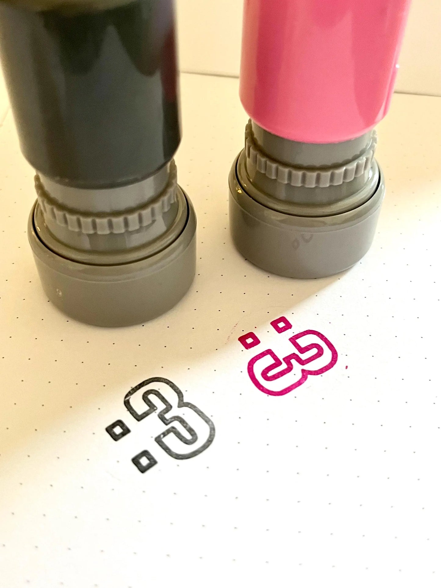 colon three :3 self-inking stamp