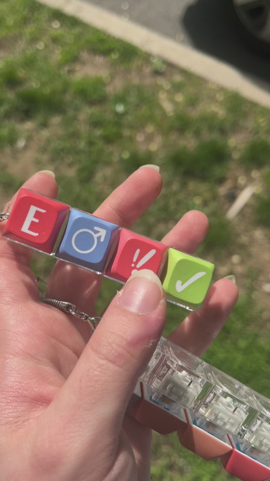 ao3 clicker 4 keycap keychain | stim fidget