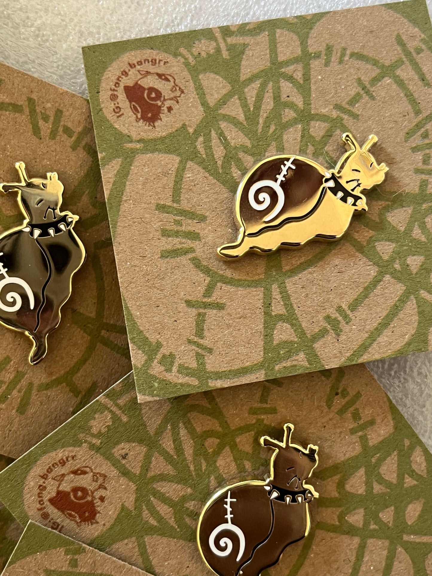 punk snail pin